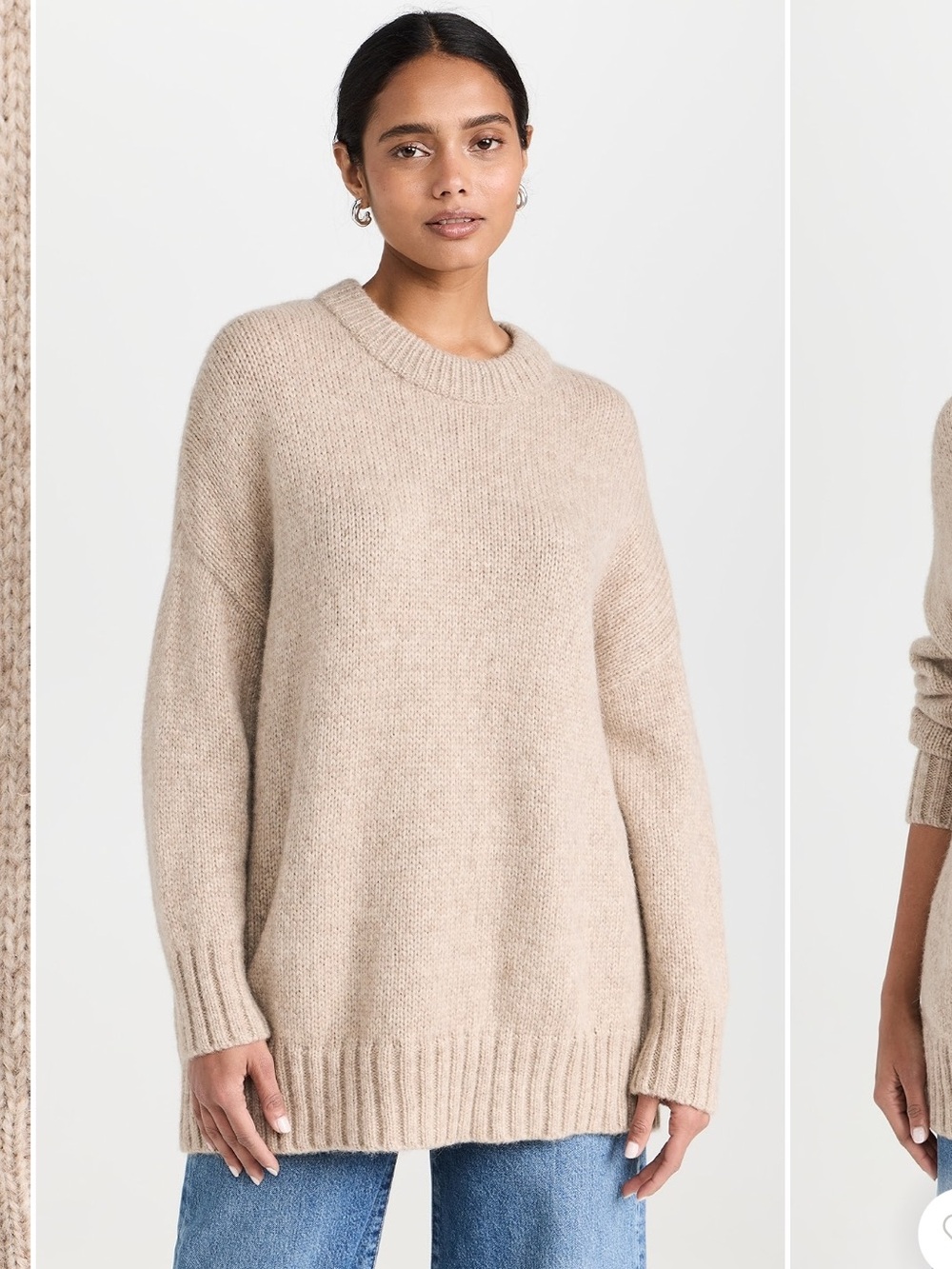 Jenni Kayne Oatmeal Alpaca Oversized Cocoon Sweater